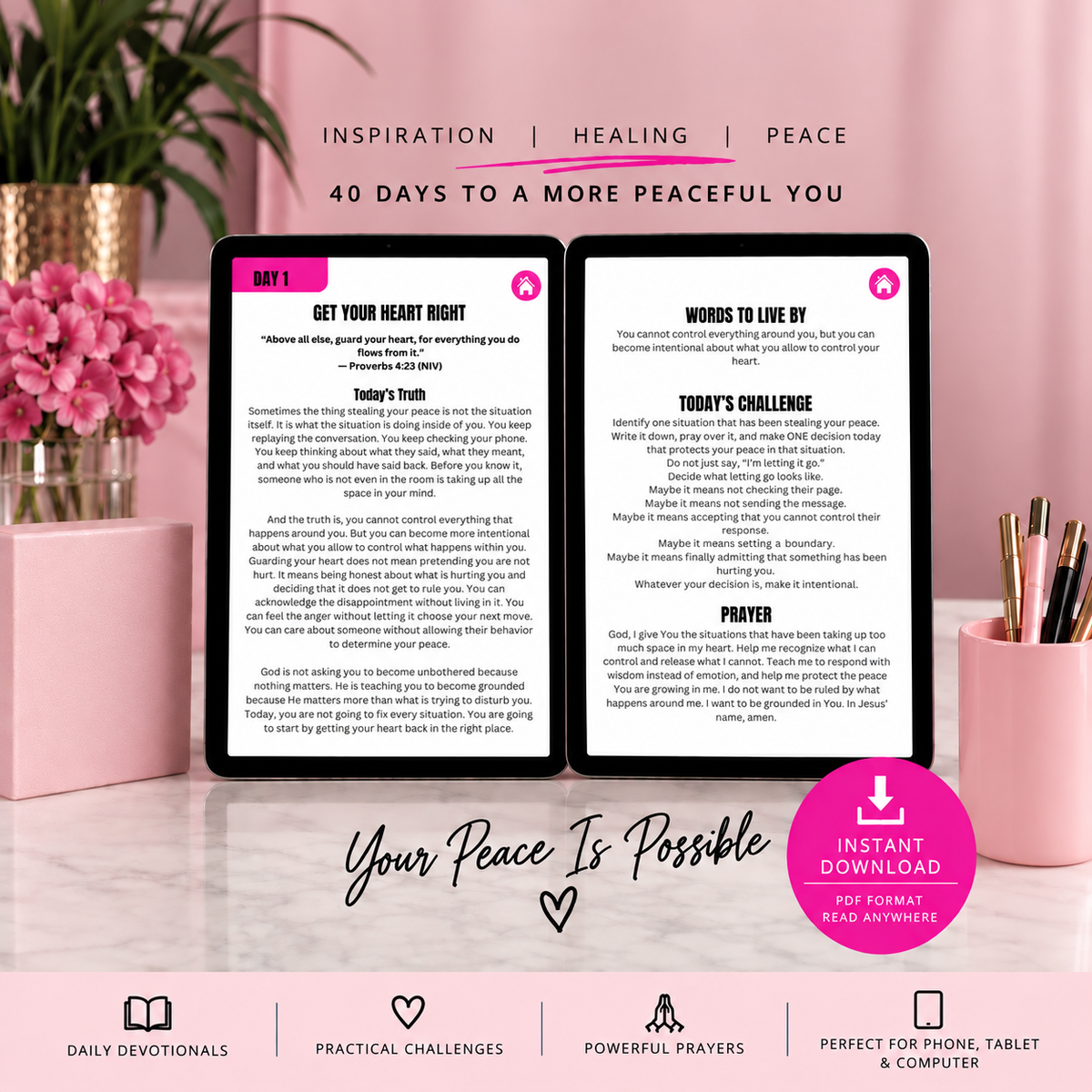 Digital Saved & Unbothered: Keep your Peace 40 day Challenge
